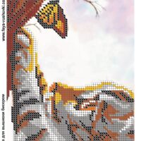 Фея Вышивки КР-313 Котик и бабочка, схема под бисер