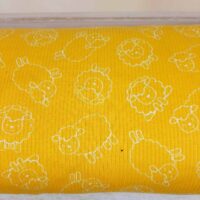 Ткань кашкорсе Турция 1,5м белые барашки на желтом