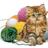 ДАНА-224 Пойманный клубочек, схема под бисер