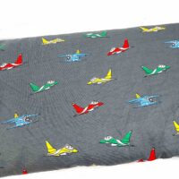 Ткань хлопок Турция 1,5м детские самолеты на сером