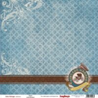 Бумага для скрапбукинга 30,5*30,5 см 180 гр/м двуст. Автовинтаж Двигатель
