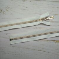 Молния разъемная, витая, под металл Т5, 80см, нейлон, 5200 белый (золото)