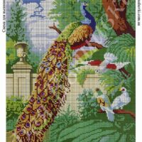 Фея Вышивки ВП-23 Павлин в саду, схема под бисер