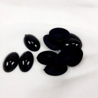 Ніс овальний плоский чорний клейовий 8*8мм