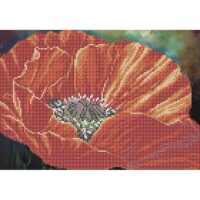 Акорнс А4-К-1053 Цветок мака, схема для вышивания бисером