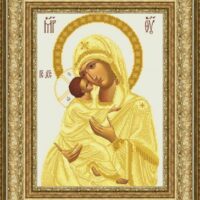Барвиста Вишиванка ТО-053 Б.М. Владимирская в золотом цвете, схема для вышивания бисером