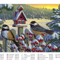 ЮМА 3117 Синички, схема под бисер