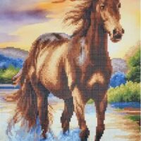 Золотая подкова ЗПТ-037 Гнідий, схема під бісер