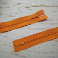 Молния брючная неразъемная, витая, Т3, 18см, нейлон, 0721 оранж