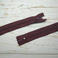 Молния брючная неразъемная, витая, Т3, 18см, нейлон, 0902 бордо