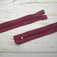 Молния брючная неразъемная, витая, Т3, 18см, нейлон, 3802 марсала