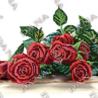 ДАНА-2202 Бордовые розы, схема под бисер