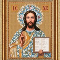Новая Слобода БИС1207 Иисус Христос, схема под бисер