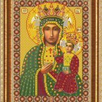 Новая Слобода БИС1211 Богородица Ченстоховская, схема под бисер