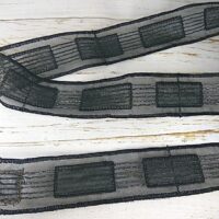 Тесьма органзовая №4 4,5см черная