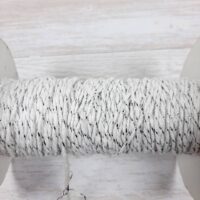 Шнур декоративный 1мм белый с серебром