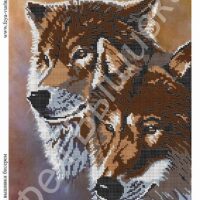 Фея Вышивки В-147 Волки, схема под бисер