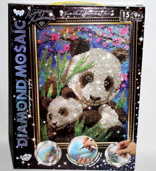 Diamond Mosaic Алмазний живопис Панди DM-02-10
