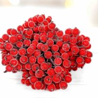 Ягода в цукрі 12см червона пучок 10шт