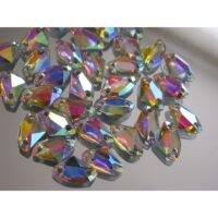 Стразы пришивные Топорик 9*17мм Crystal AB, стекло