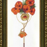 Crystal Art ВТ-120 Цветы в бокале, набор для вышивания нитками