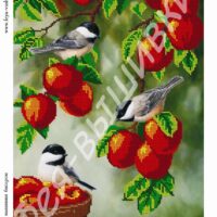 Фея Вышивки В-122 Птицы на яблоне, схема под бисер
