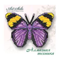 Вдохновенье БАТ09 Золотистый лесник, набор бабочка-магнит алмазная техника
