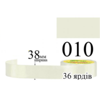 Стрічка атласна 38мм 33м 010 Кремовий