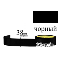Стрічка атласна 38мм 33м 000 Чорний 59934