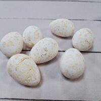 Заготовка із пінопласту Яйце перепилине 5см білі з золотом L00746