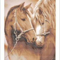 Золотая подкова ЗПТ-011 Кони, схема под бисер