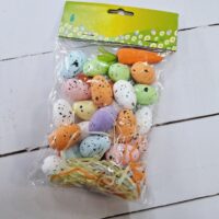 Заготовка із пінопласту Яйце перепилине 3см + 2 морквинки набір ТВ-500