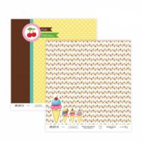 Бумага для скрапбукинга 180г/м2 30,5*30,5см двуст. Cake delicious 1 ТМ Rosa Talent