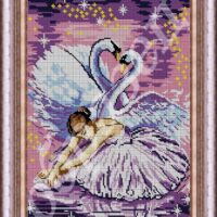 Фея Вышивки ВП-86 Лебеди и балерина, схема под бисер