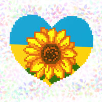 Флізелін водорозчинний К143 Український соняшник 10*15см