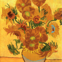 ЮМА 377 Подсолнухи. Вангог, схема под бисер