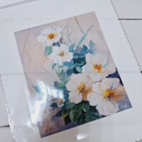 Принт для вишивки "Квіти жовті з білим" WH-221 А6 9*13см