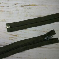 Молния разъемная, витая, Т5, 75см, нейлон, 0934  темный хаки