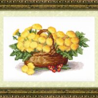 Crystal Art ВТ-114 Корзина одуванчиков, набор для вышивания нитками