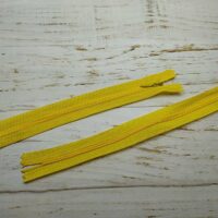 Молния потайная неразъемная, витая, Т3, 50см, нейлон, 0725 желтый
