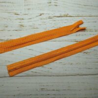 Молния потайная неразъемная, витая, Т3, 50см, нейлон, 0721 оранж