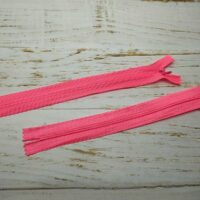 Молния потайная неразъемная, витая, Т3, 50см, нейлон, 0956 розовый