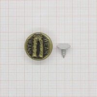 Пуговица джинсовая 17мм антик 3274