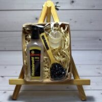 Мыло ручной работы Бутылка водки, рюмка, ложка с черной икрой