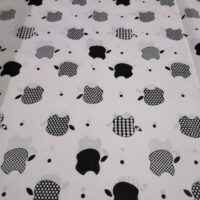 Хлопковая ткань (бязь Gold) 220см Яблочко на белом