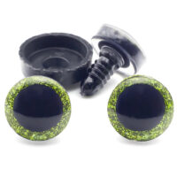 Очі круглі блискучий кант 30мм салатові, 1пара ГВ0030б11