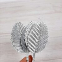 Лист 5см серебро 10шт 1218-1