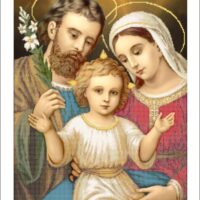 Золотая подкова ЗПО-017 Святое семейство, схема под бисер