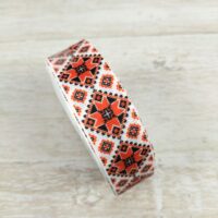 Репс 2,5см звезда в квадрате красная