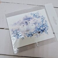 Принт для вишивки "Пара лебедів" P-Ris-Nezab-8 А6 9*13см